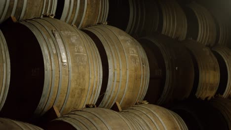 Stacked-Whisky-Barrels-in-Soft-Light